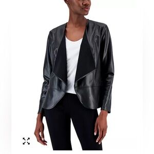 Nine West Women's Black Leather Jacket